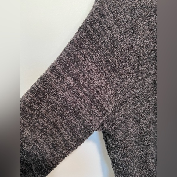 Barefoot Dreams super soft Cozychic Cali Cardigan in carbon black w2. - Picture 8 of 13